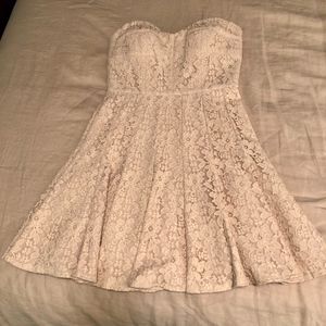 BCBGMaxAzria Natural Lisanne Lace Dress
